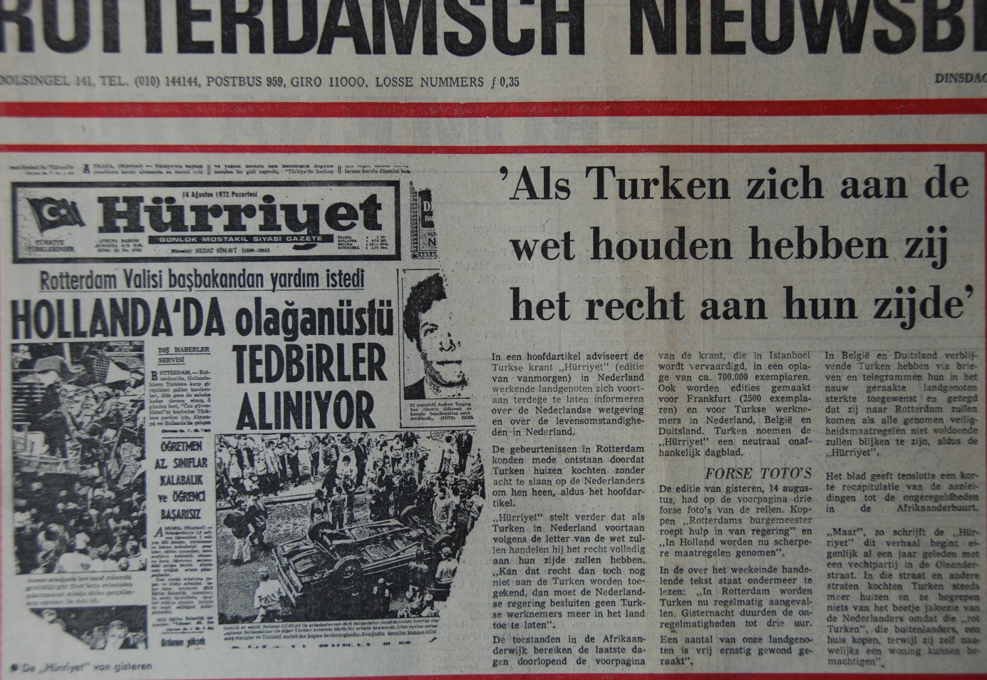 Göç tarihinde avrupalıların Türklere karşı uyguladıkları Rotterdam, Schiedam, Mölln ve Solingen faciaları